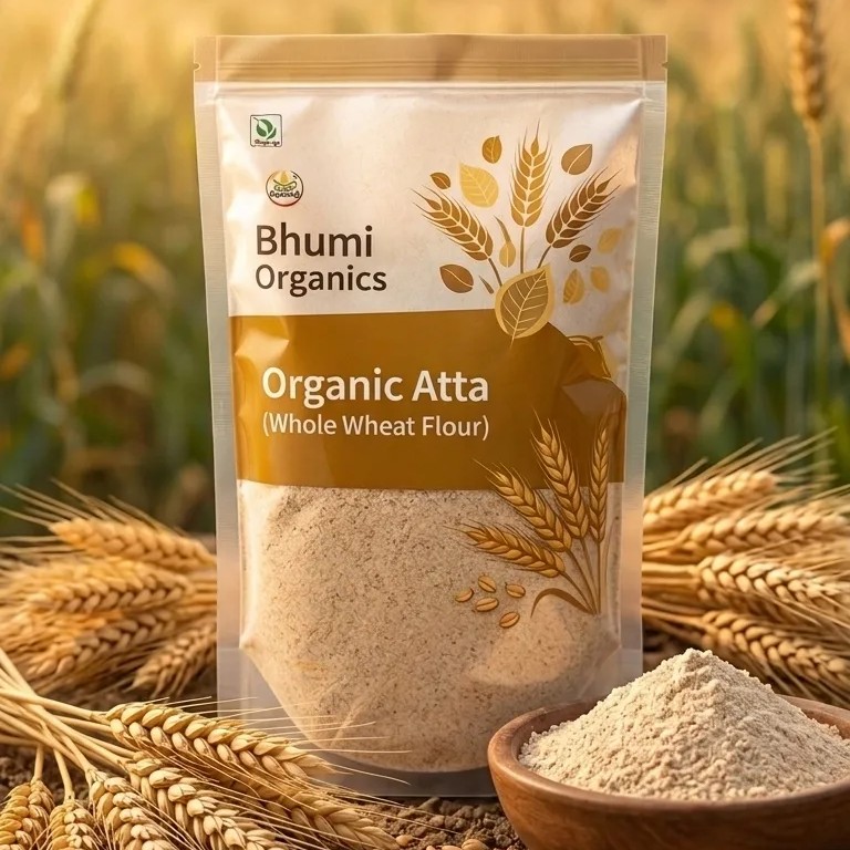 Pouch of organic atta 202607091427